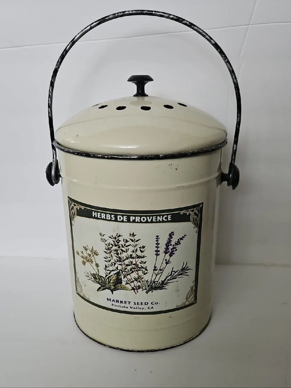 Cream 'Herbs de Provence' Decorative Kitchen Canister - Picture 1 of 9
